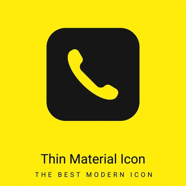 Apple Mínimo Icono Material Amarillo Brillante — Vector de stock