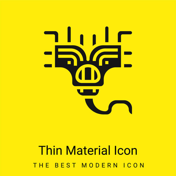 Alien minimal bright yellow material icon