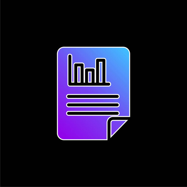 Analytics blue gradient vector icon