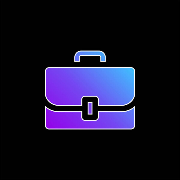 Maletín Azul Gradiente Icono Vector — Vector de stock