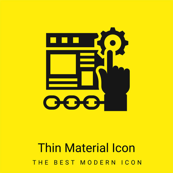 Application minimal bright yellow material icon