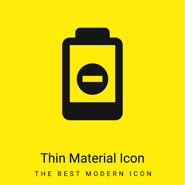 Минимальный ярко-желтый значок материала