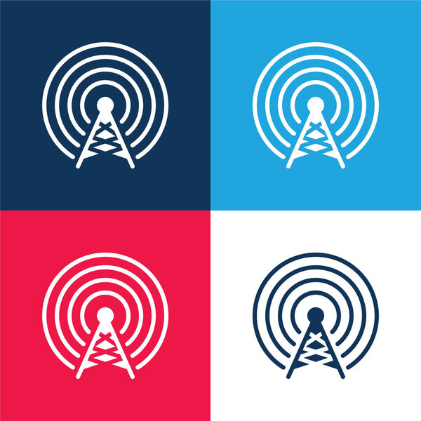 Антенны синего и красного цветов минимальный набор значков