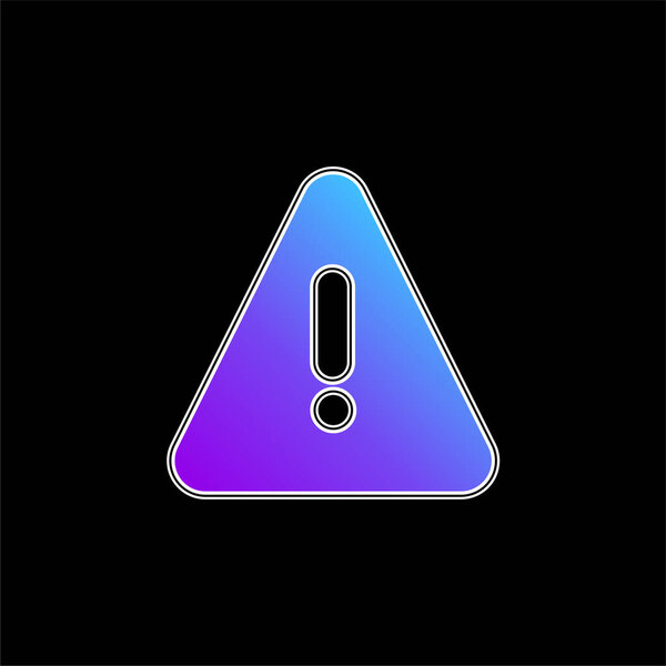 Alert blue gradient vector icon