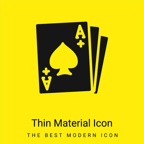 Ace Of Spades minimal bright yellow material icon