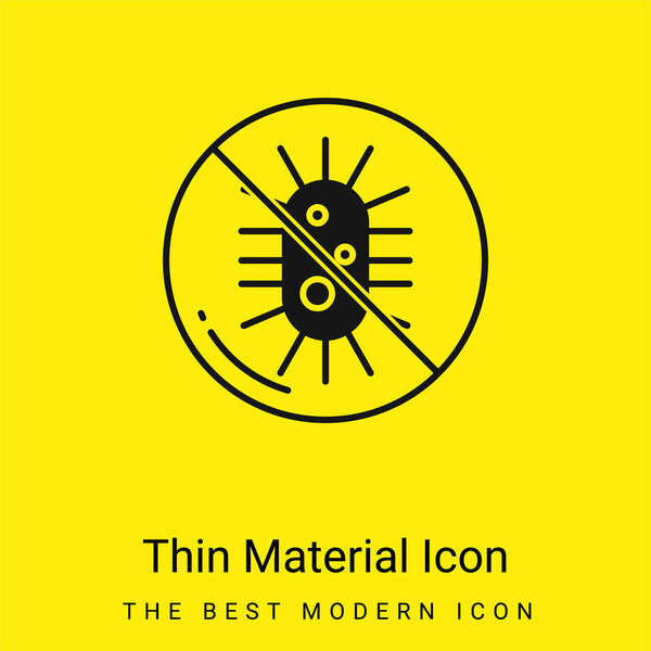 Bacteria minimal bright yellow material icon
