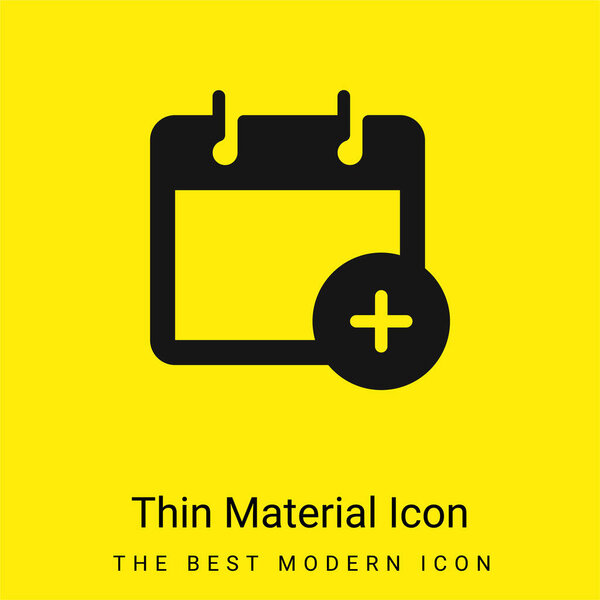 Add Event minimal bright yellow material icon