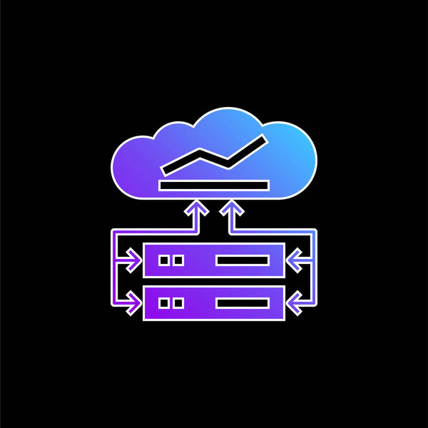 Значок большого синего градиента