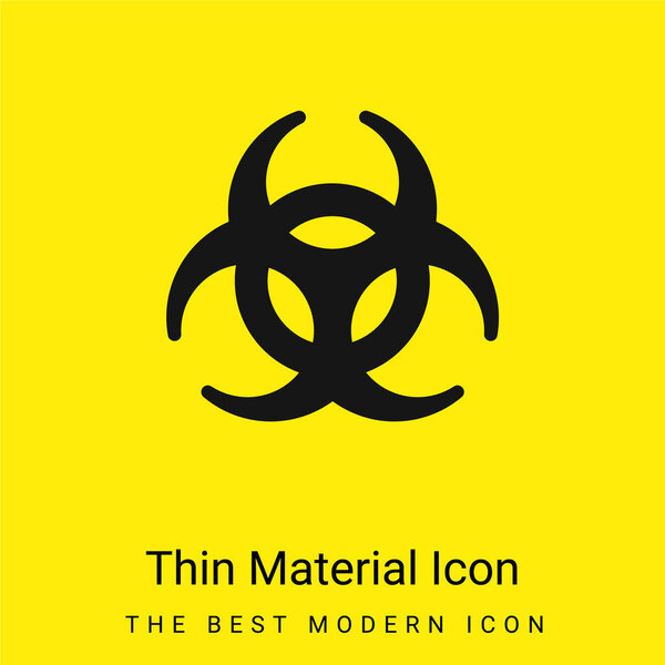 Biohazard Symbol минимальный ярко-желтый значок материала