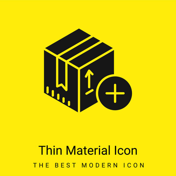 Добавить минимальный ярко-желтый значок материала