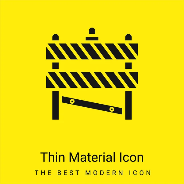 Barrier Minimale Helder Geel Materiaal Icoon — Stockvector