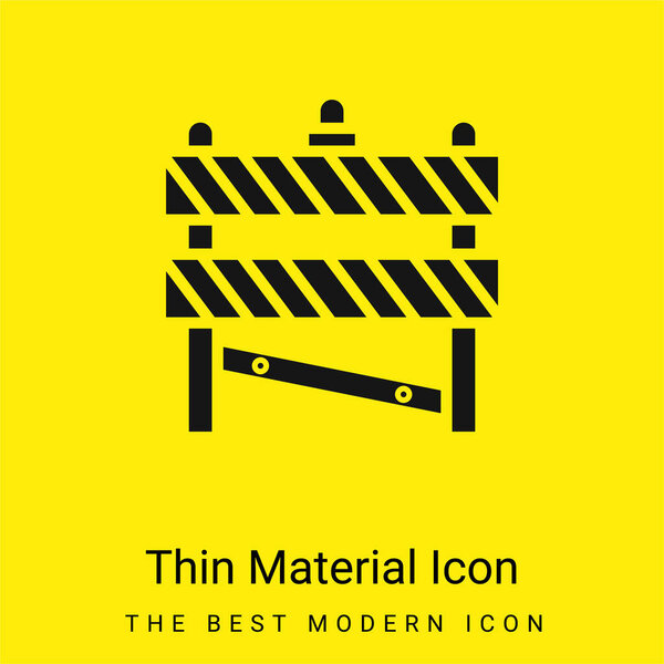 Barrier minimal bright yellow material icon