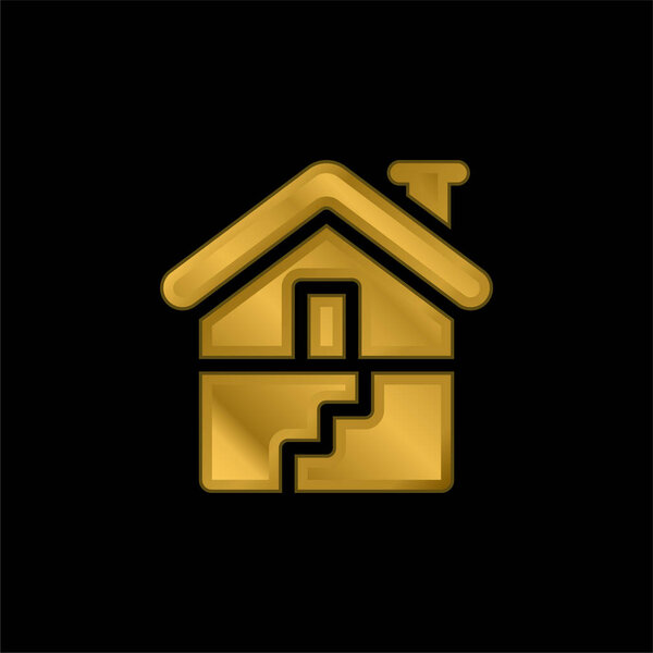 Позолоченная подвальная икона или вектор логотипа