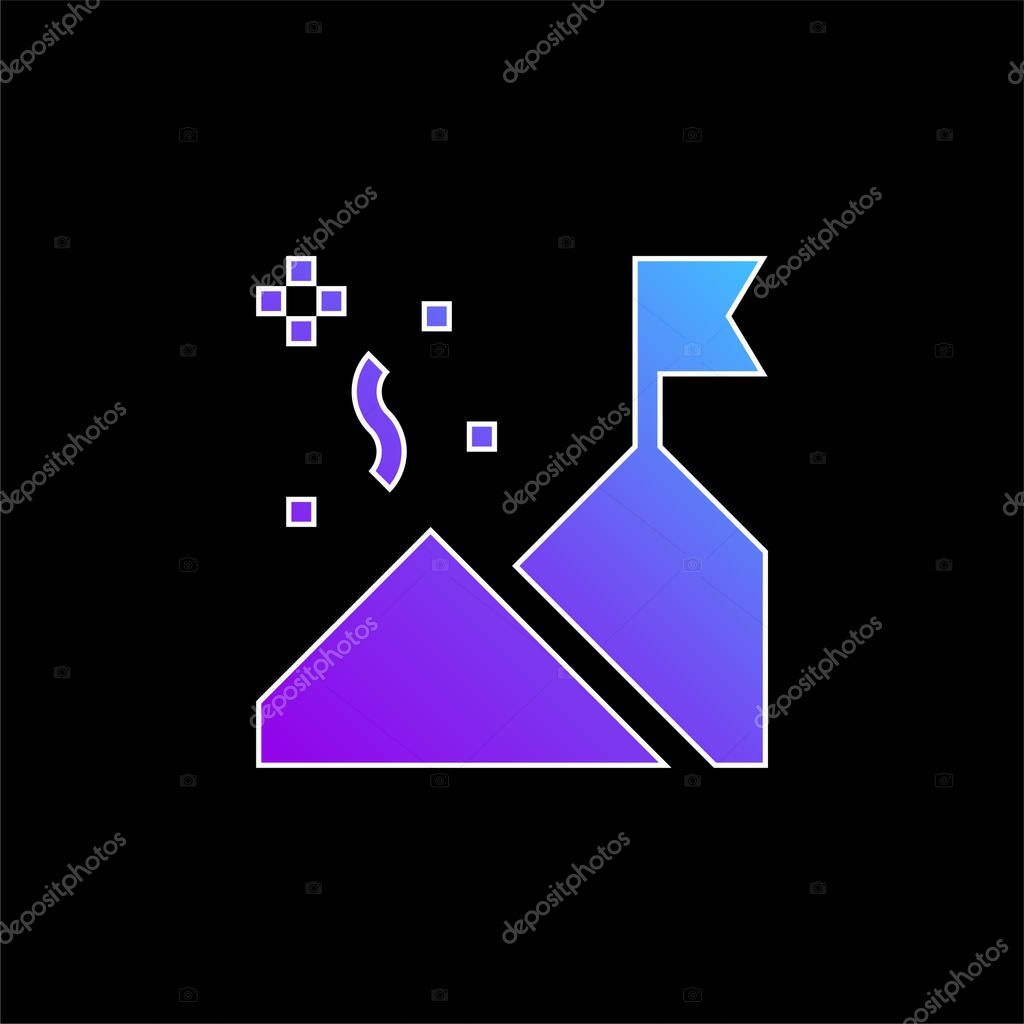 Achievement blue gradient vector icon