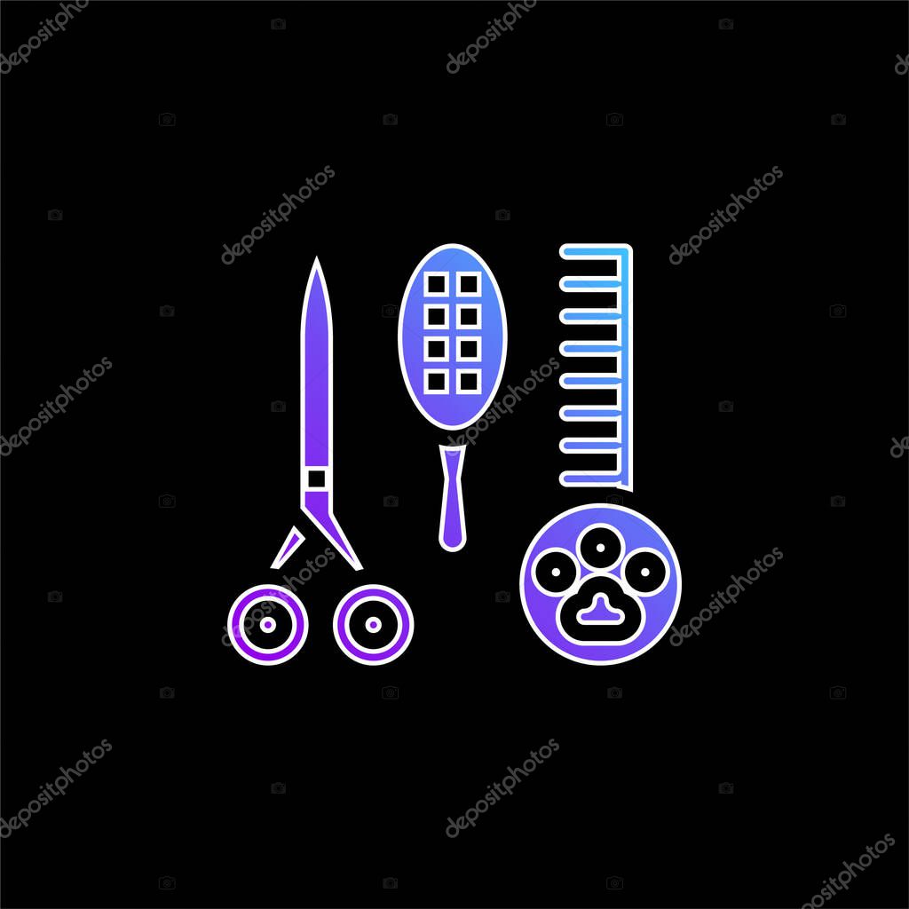 Beauty Saloon blue gradient vector icon