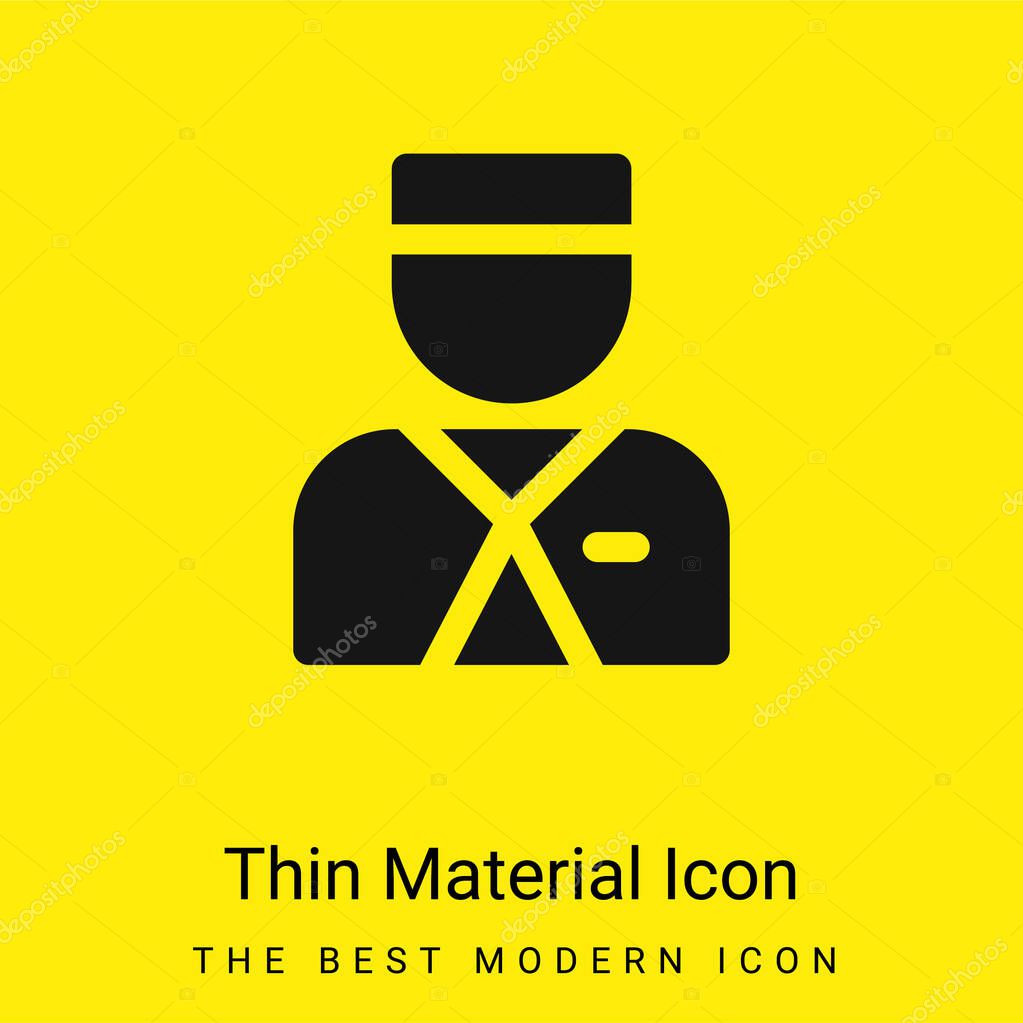 Bellboy minimal bright yellow material icon