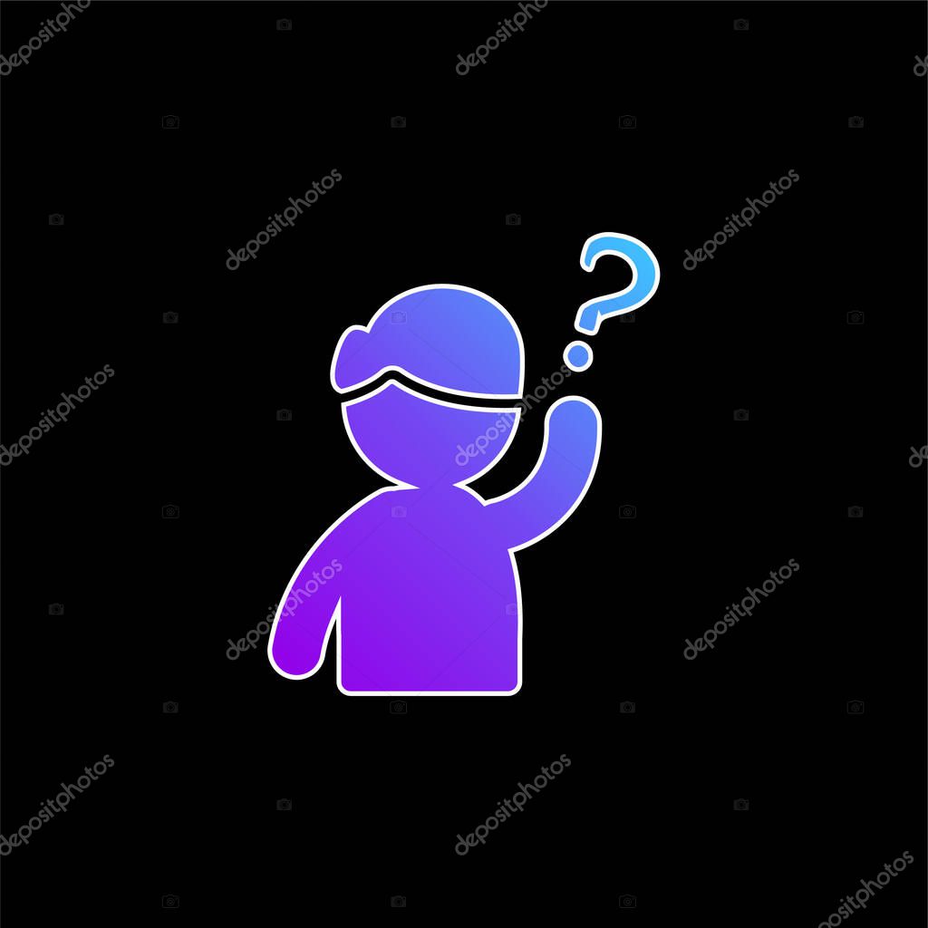Hand blue gradient vector icon
