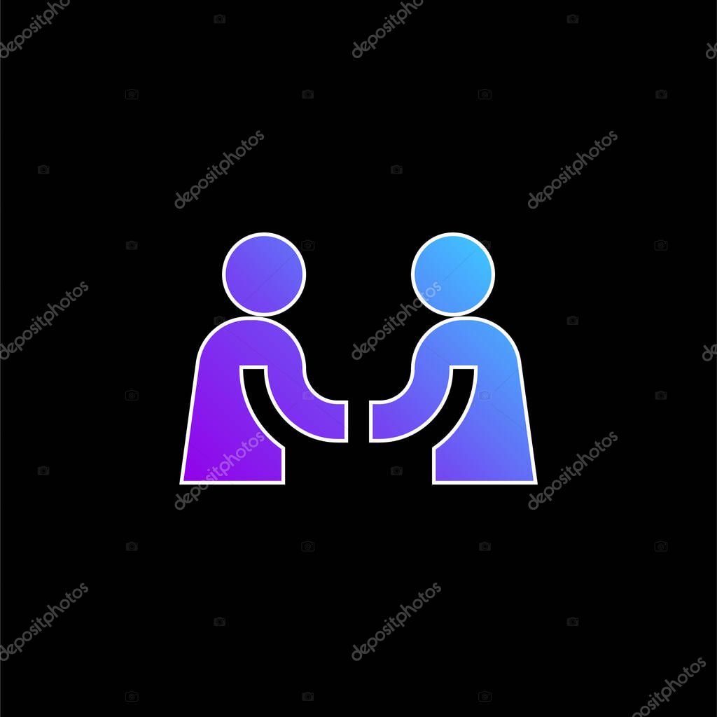 Agreement blue gradient vector icon