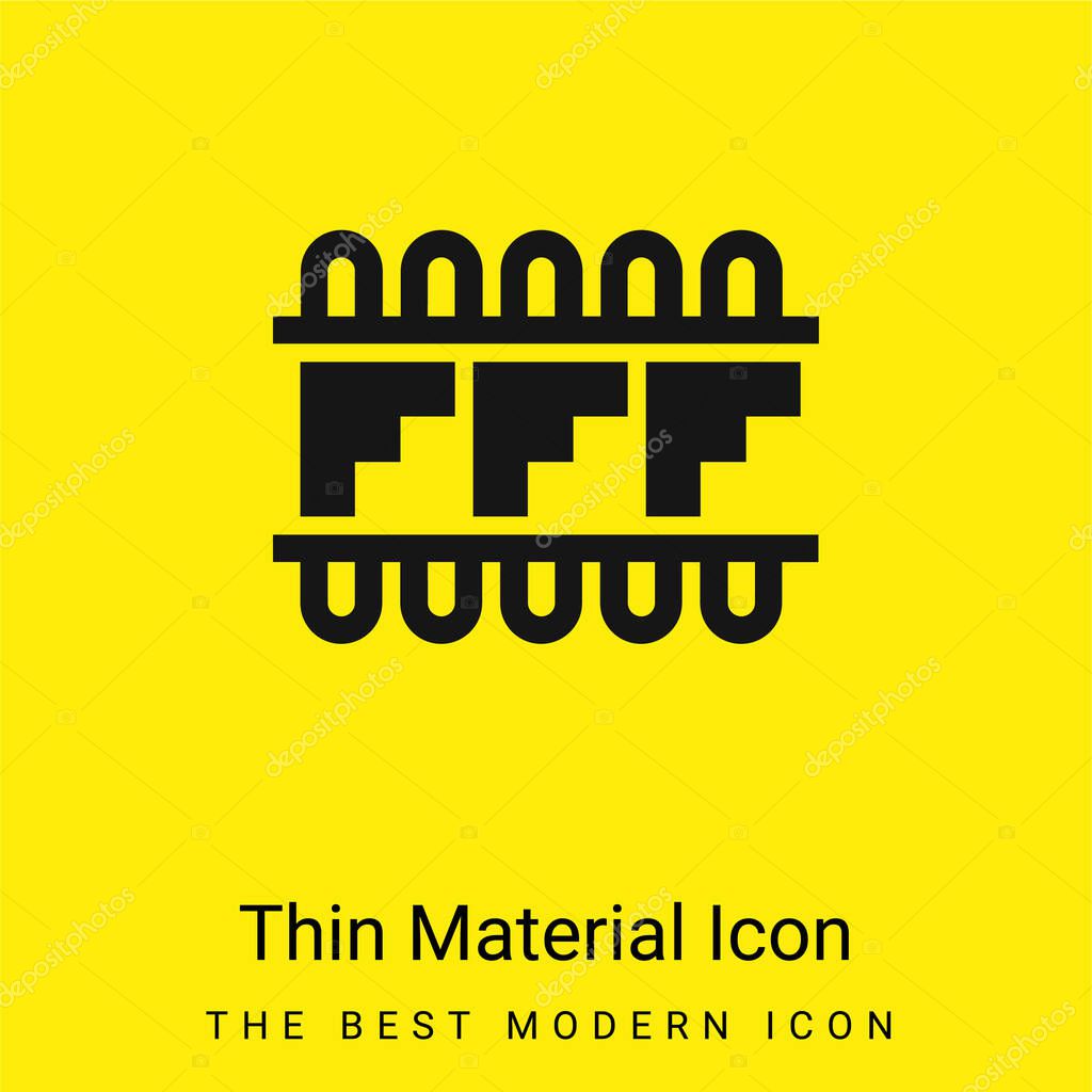 Artisanal Mosaic Design Of Mexico minimal bright yellow material icon