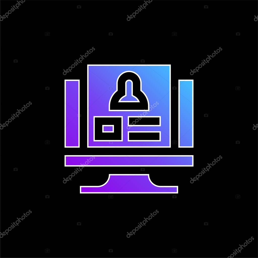 Background Check blue gradient vector icon