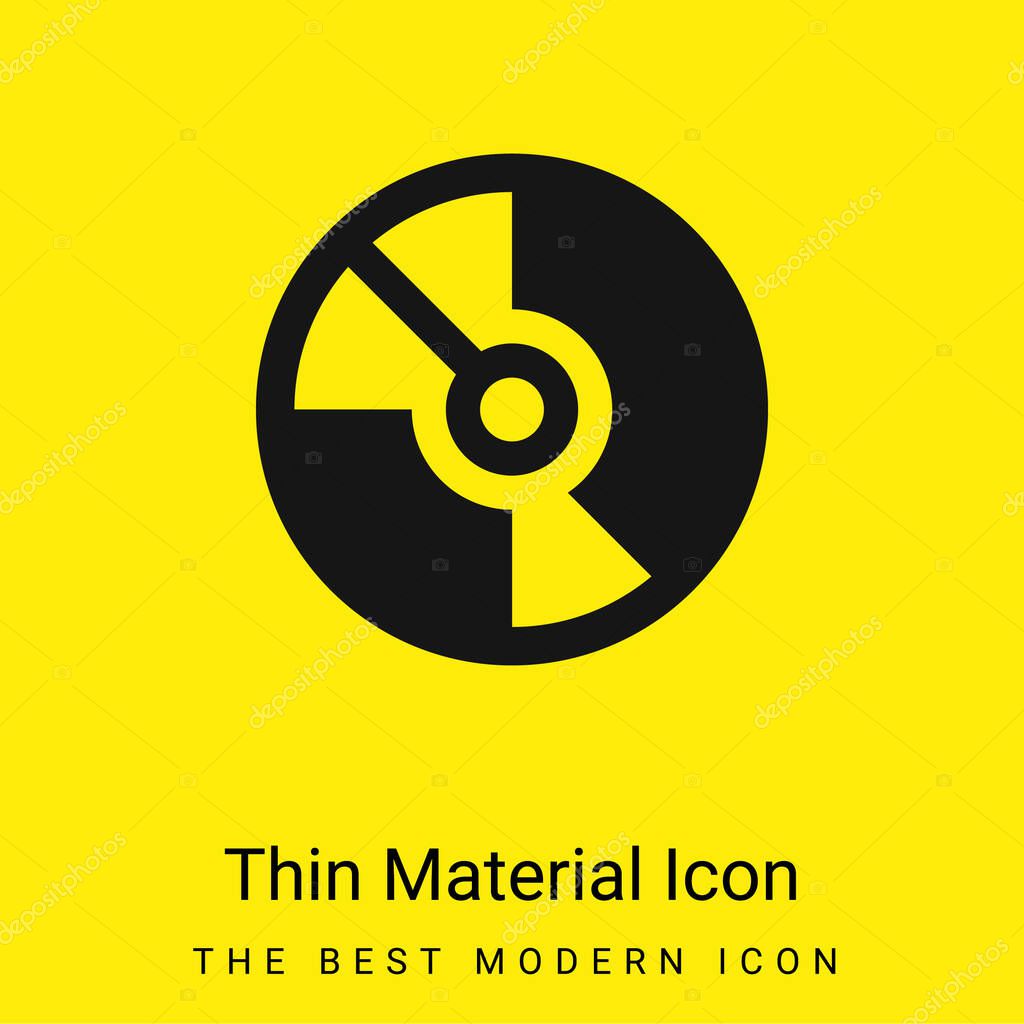 Big DVD minimal bright yellow material icon