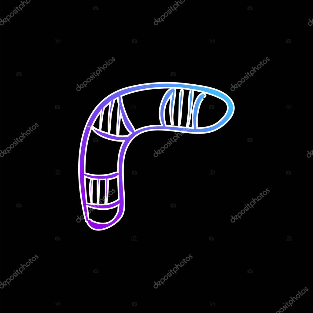 Boomerang blue gradient vector icon
