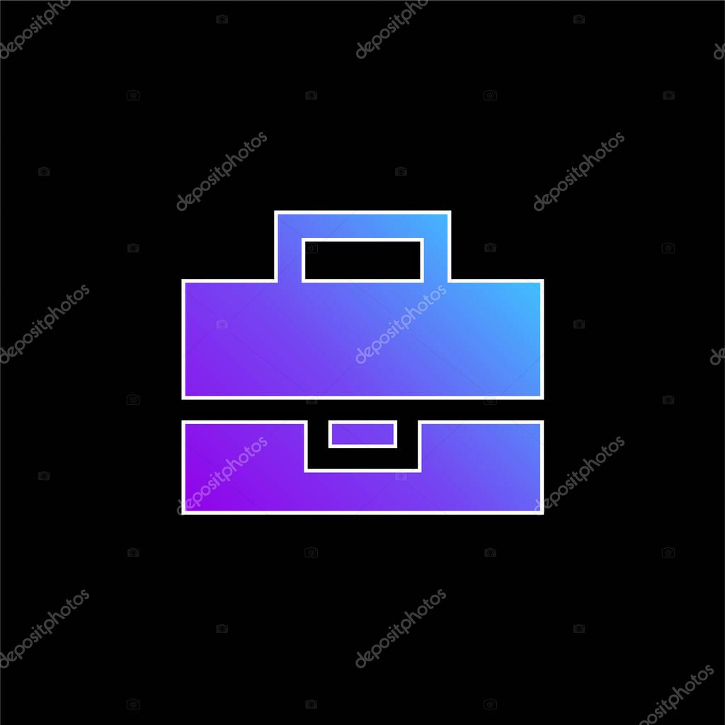 Black Briefcase blue gradient vector icon