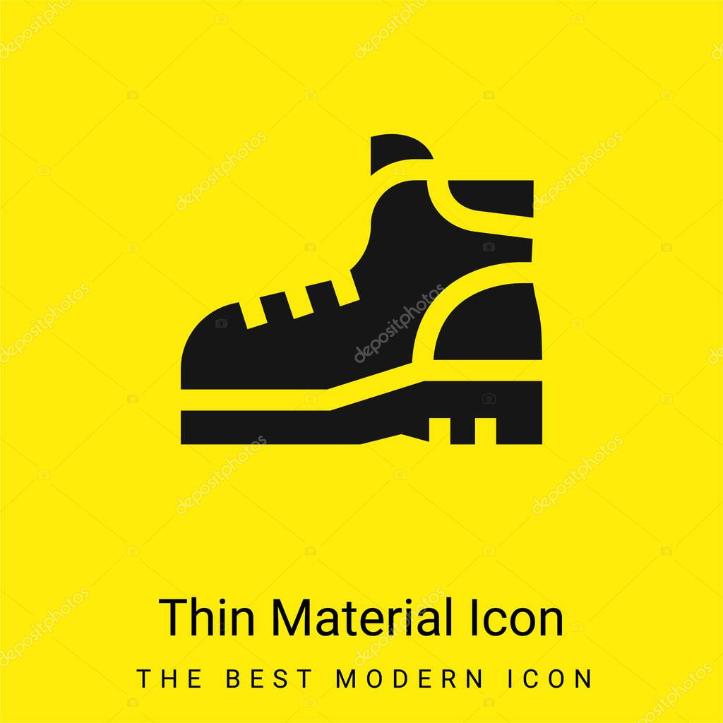 Boots minimal bright yellow material icon