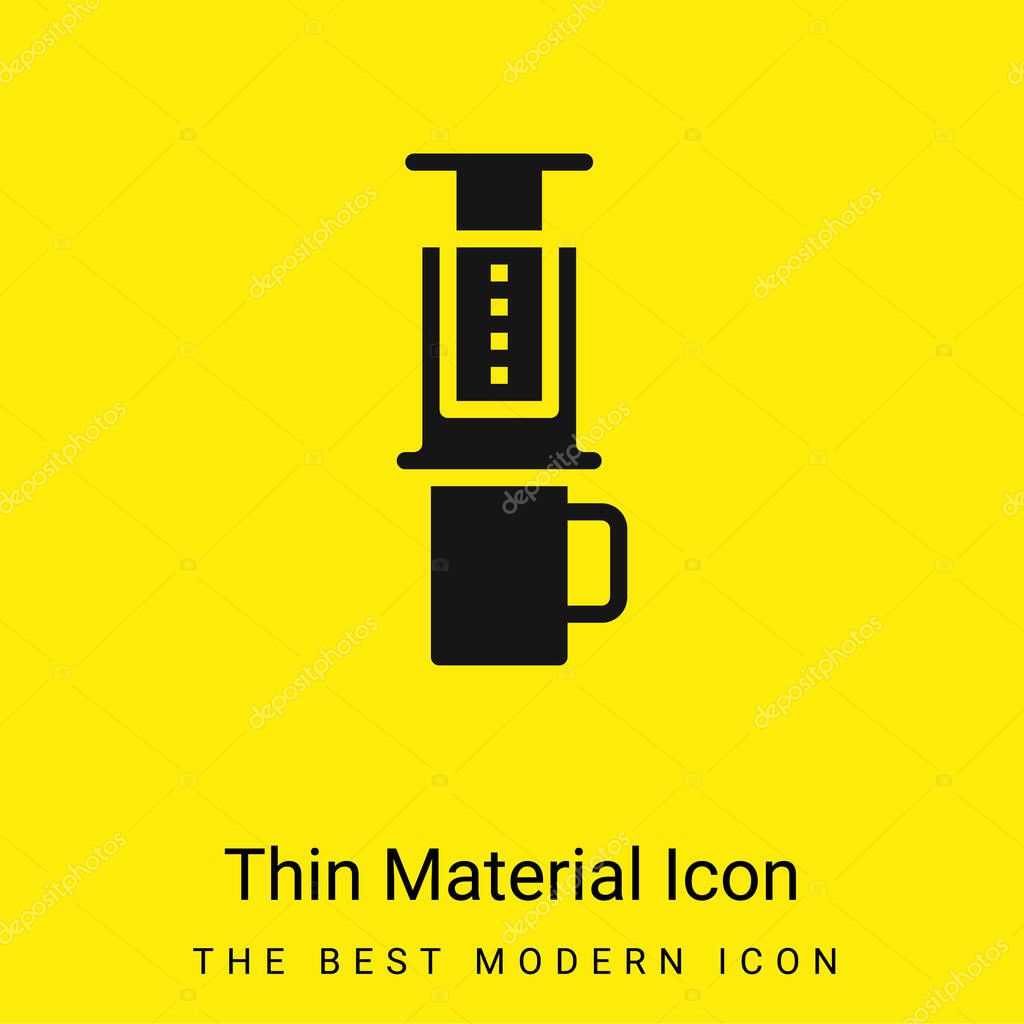 Aeropress minimal bright yellow material icon