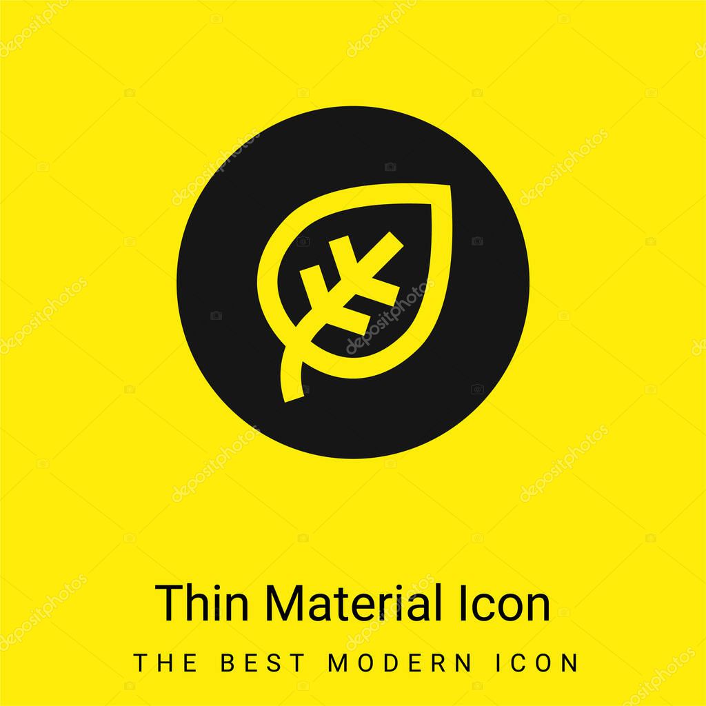 Biological minimal bright yellow material icon