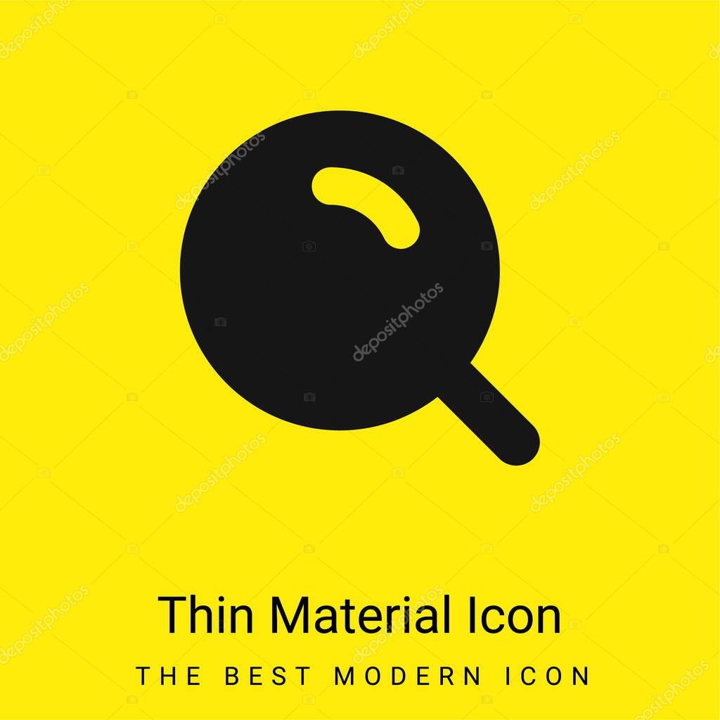 Big Magnifier With Shine minimal bright yellow material icon
