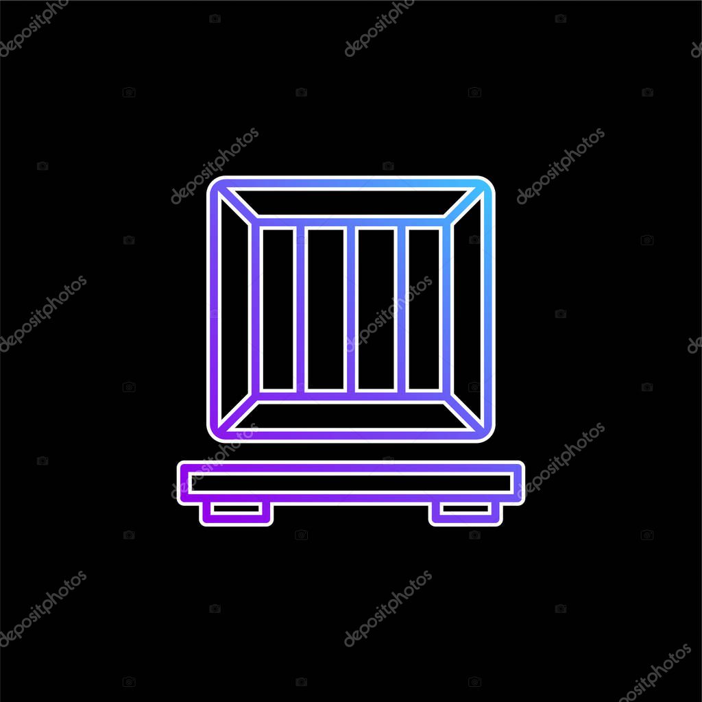 Box blue gradient vector icon