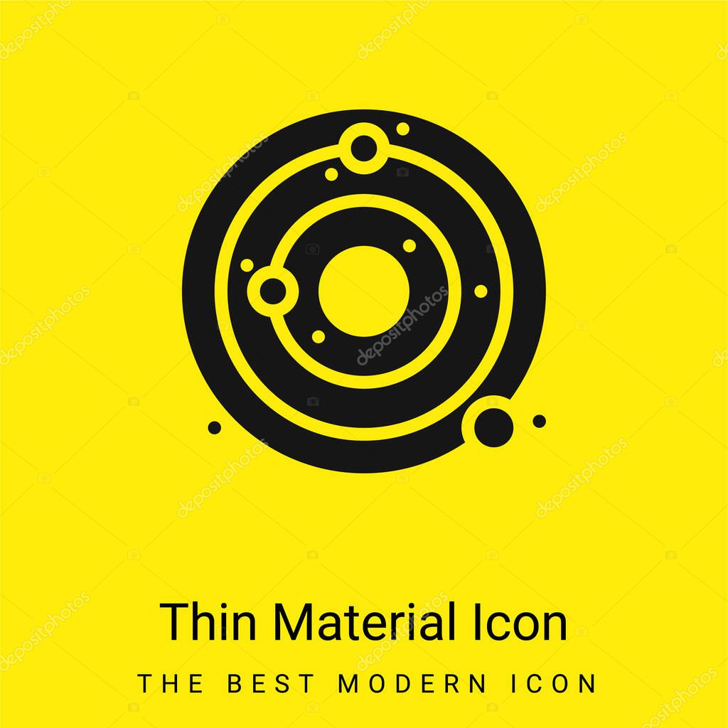 Astronomy minimal bright yellow material icon