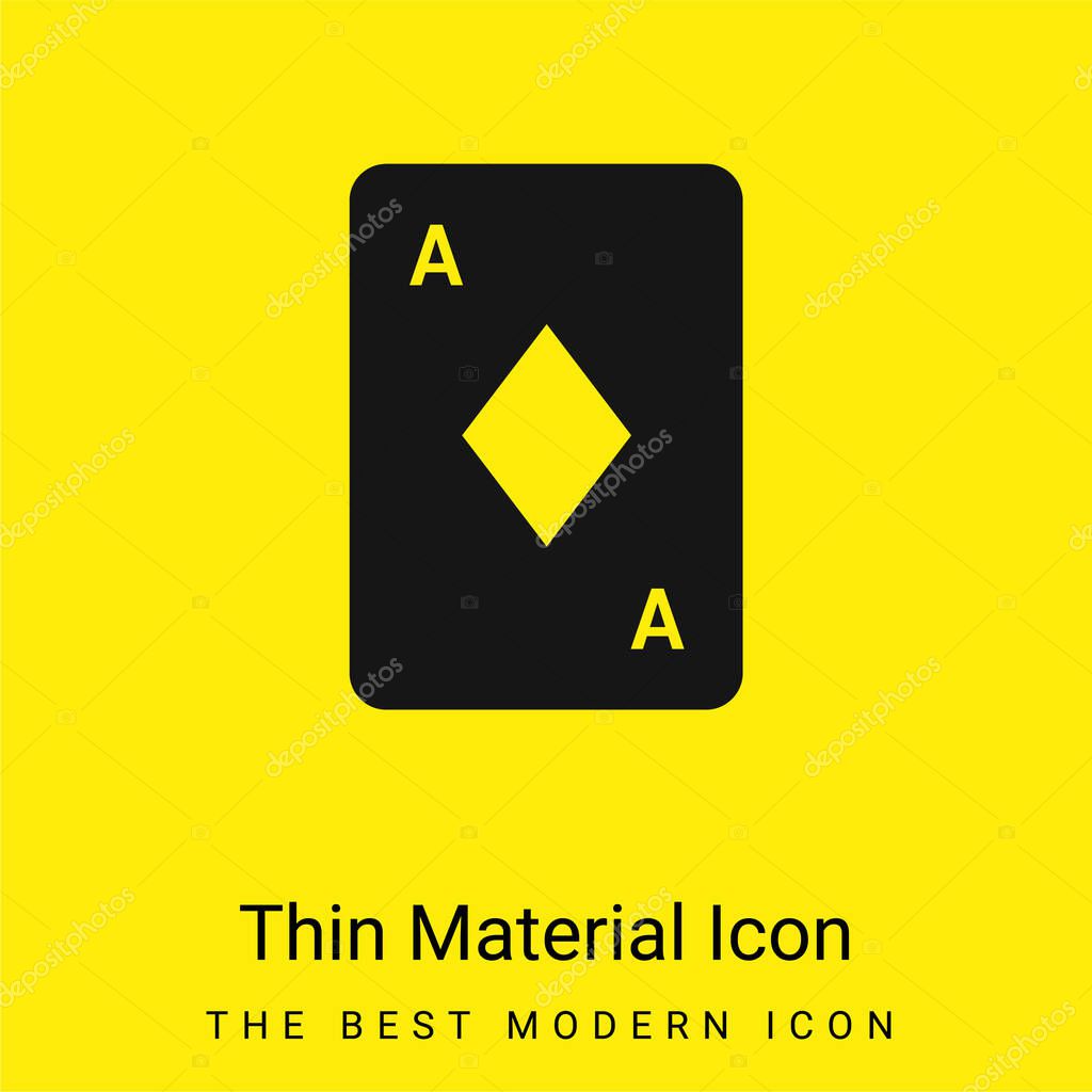 Ace Of Diamonds minimal bright yellow material icon