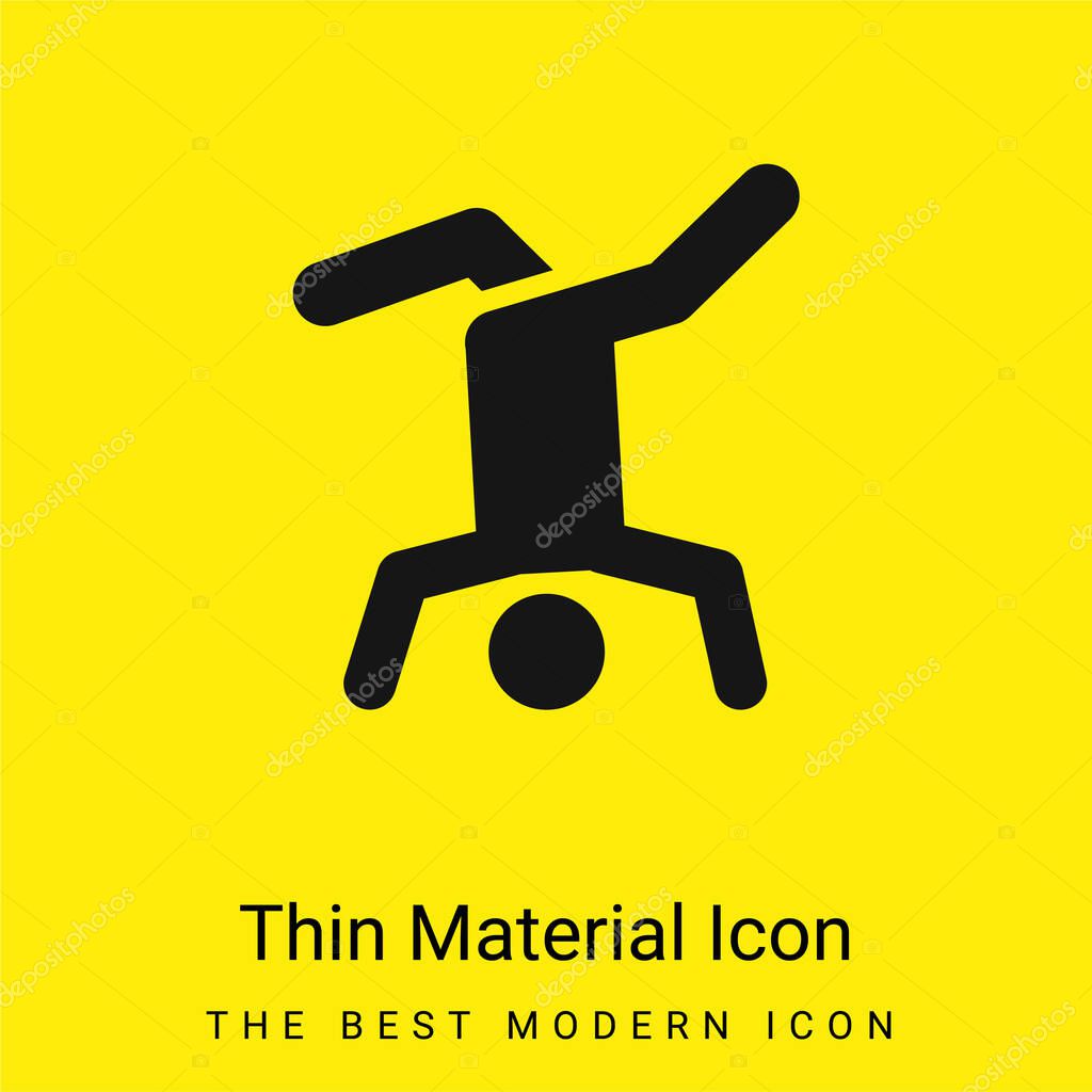 Breakdance minimal bright yellow material icon