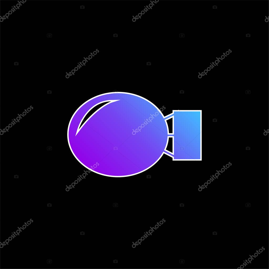 Bomb blue gradient vector icon