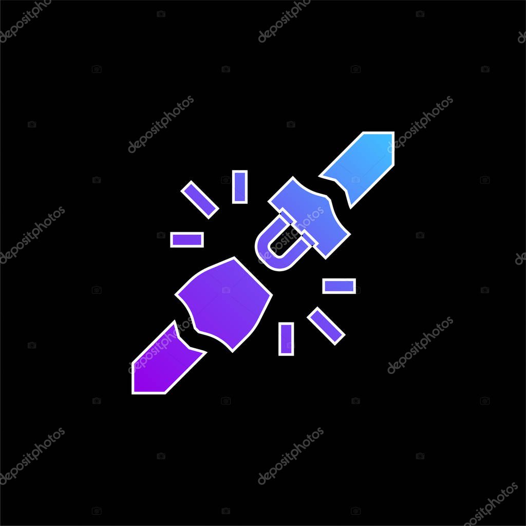 Belt blue gradient vector icon