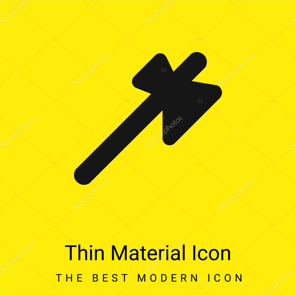 Axe minimal bright yellow material icon