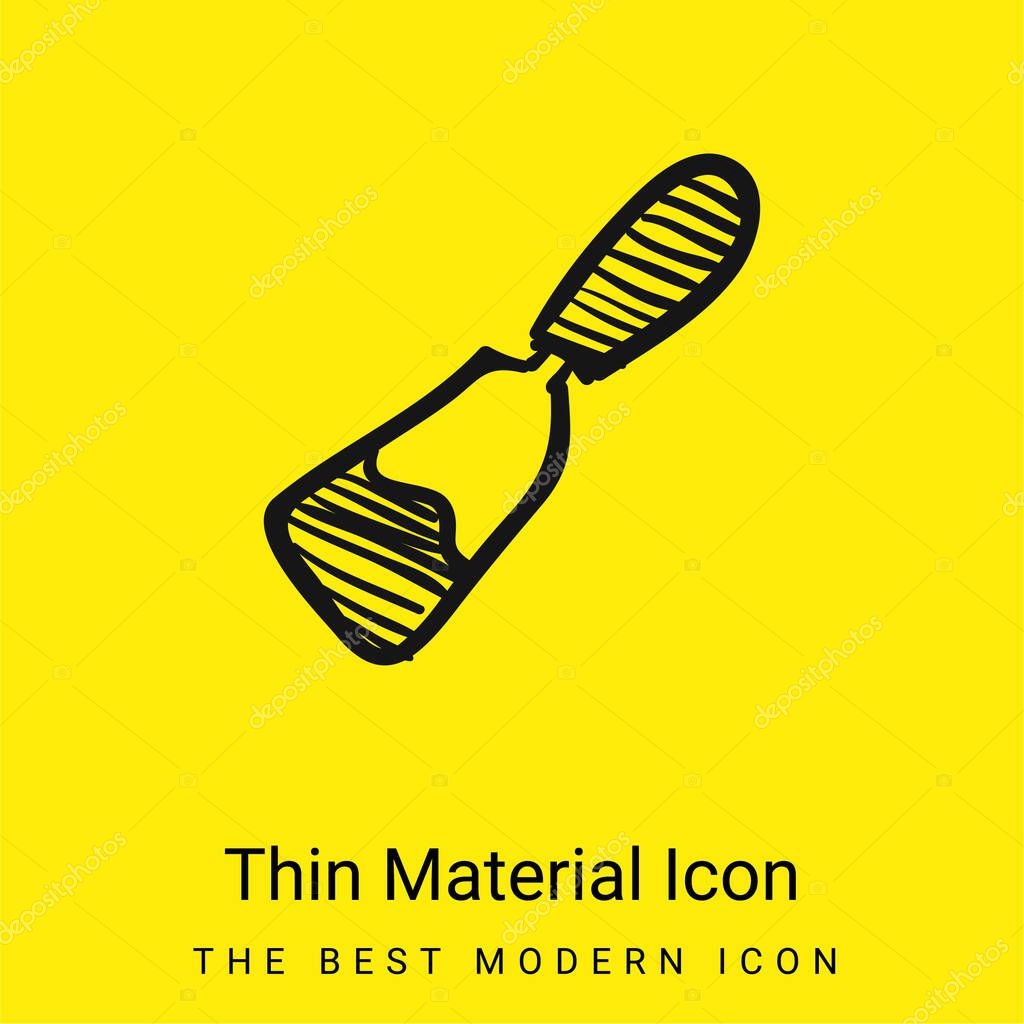 Blade Hand Drawn Construction Tool minimal bright yellow material icon