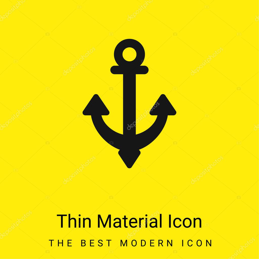 Anchor minimal bright yellow material icon