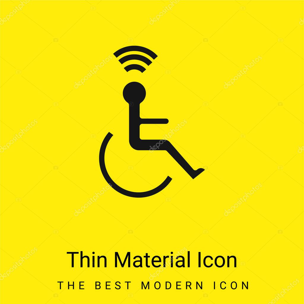 Accesibility minimal bright yellow material icon