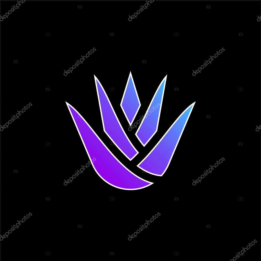 Agave blue gradient vector icon