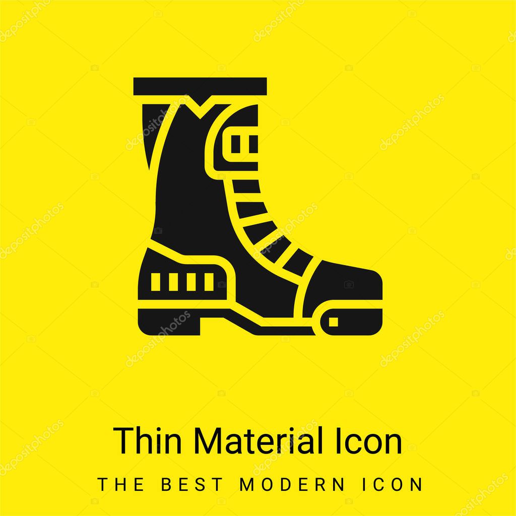 Boots minimal bright yellow material icon