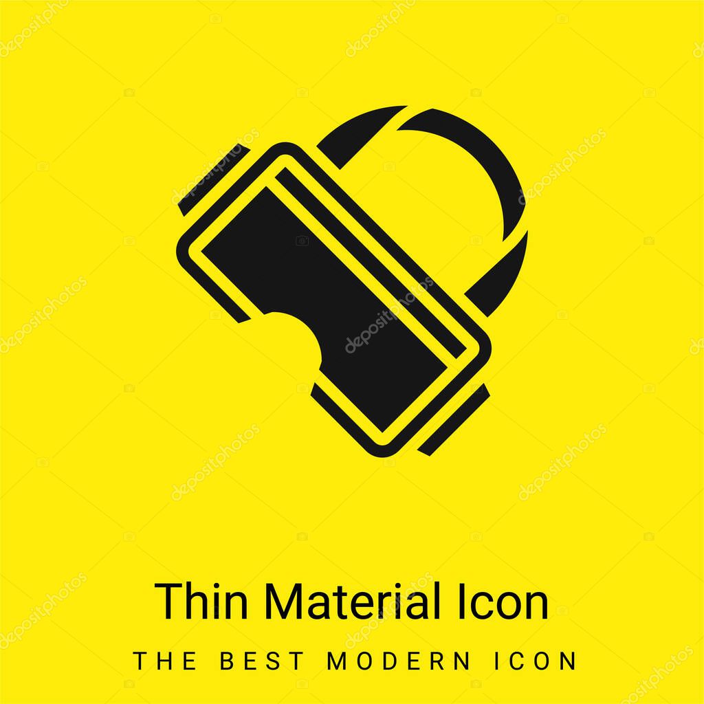 Ar Glasses minimal bright yellow material icon