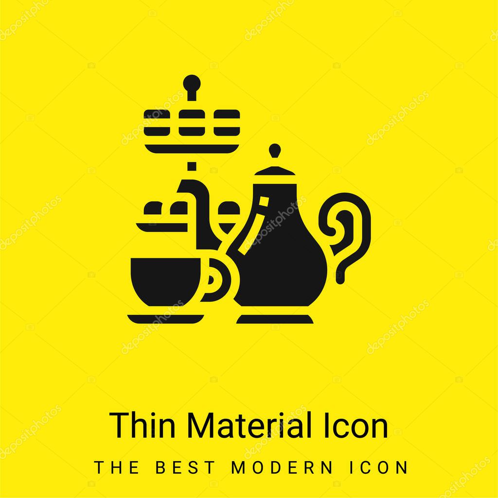 Afternoon Tea minimal bright yellow material icon