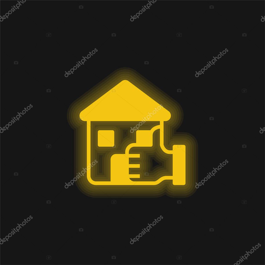 Best Choice yellow glowing neon icon
