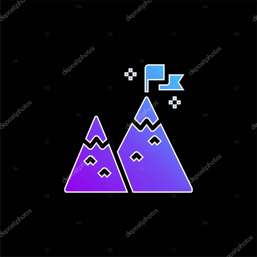 Achievement blue gradient vector icon