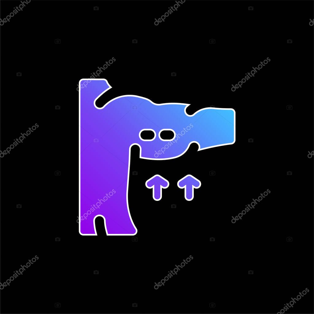Arm blue gradient vector icon