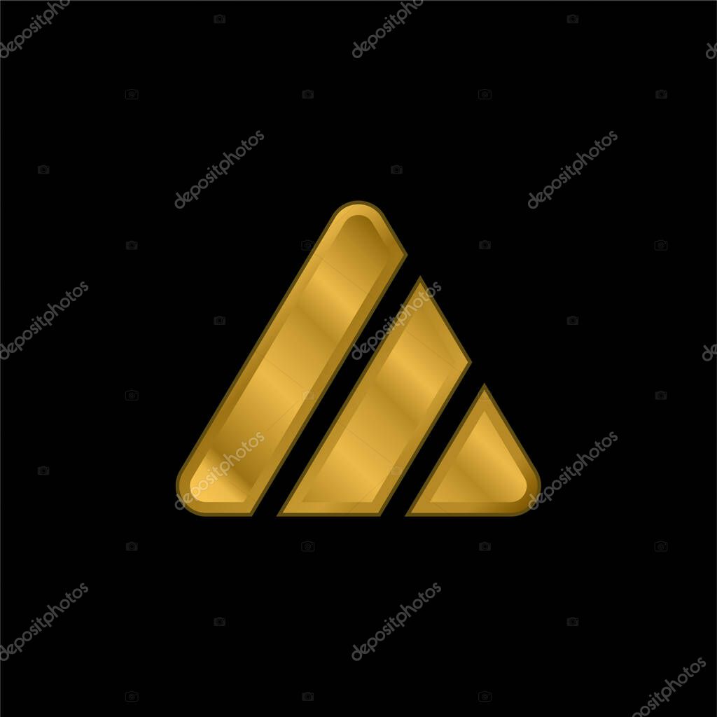 Bleach gold plated metalic icon or logo vector
