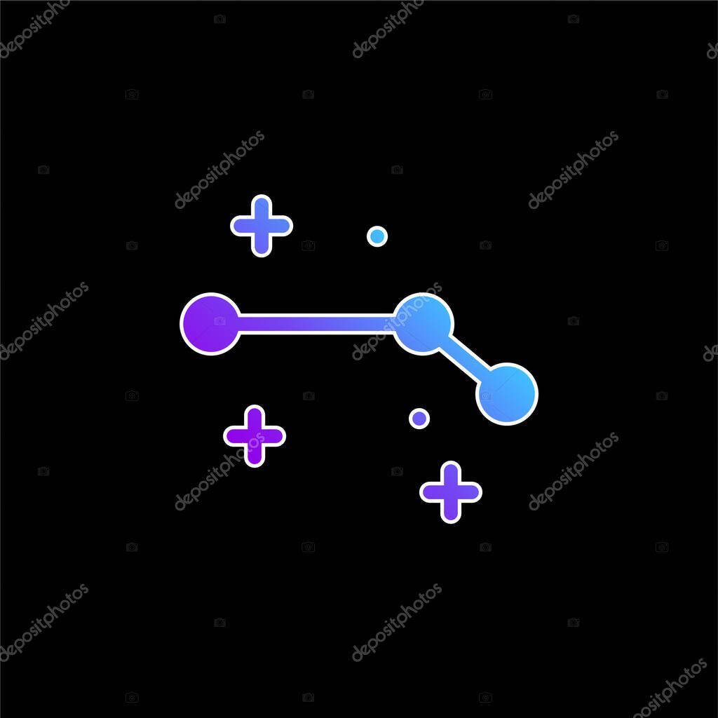 Aries blue gradient vector icon